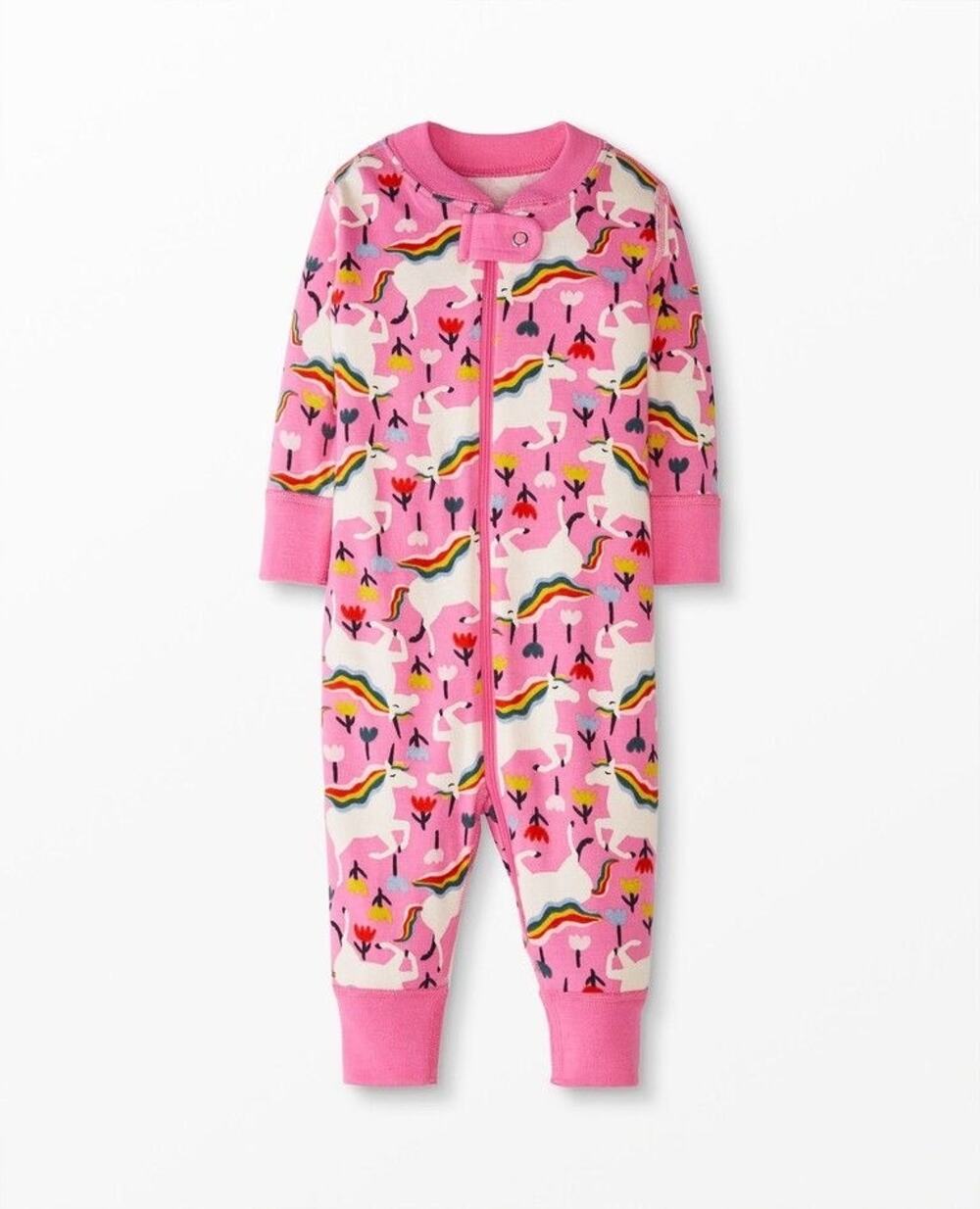 Hanna Andersson Organic Cotton Baby Unicorn Rainbow Zip Sleeper 70cm 6-12 months